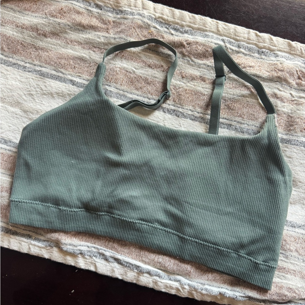 Aerie Ribbed Bralette - Sage Green